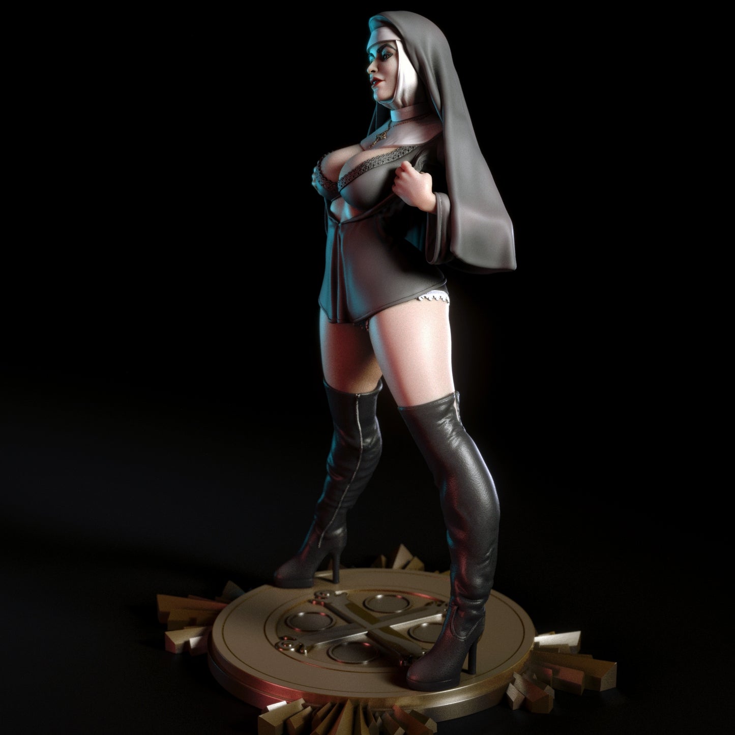 Naughty Nun 3D Resin Figurine Model Kit