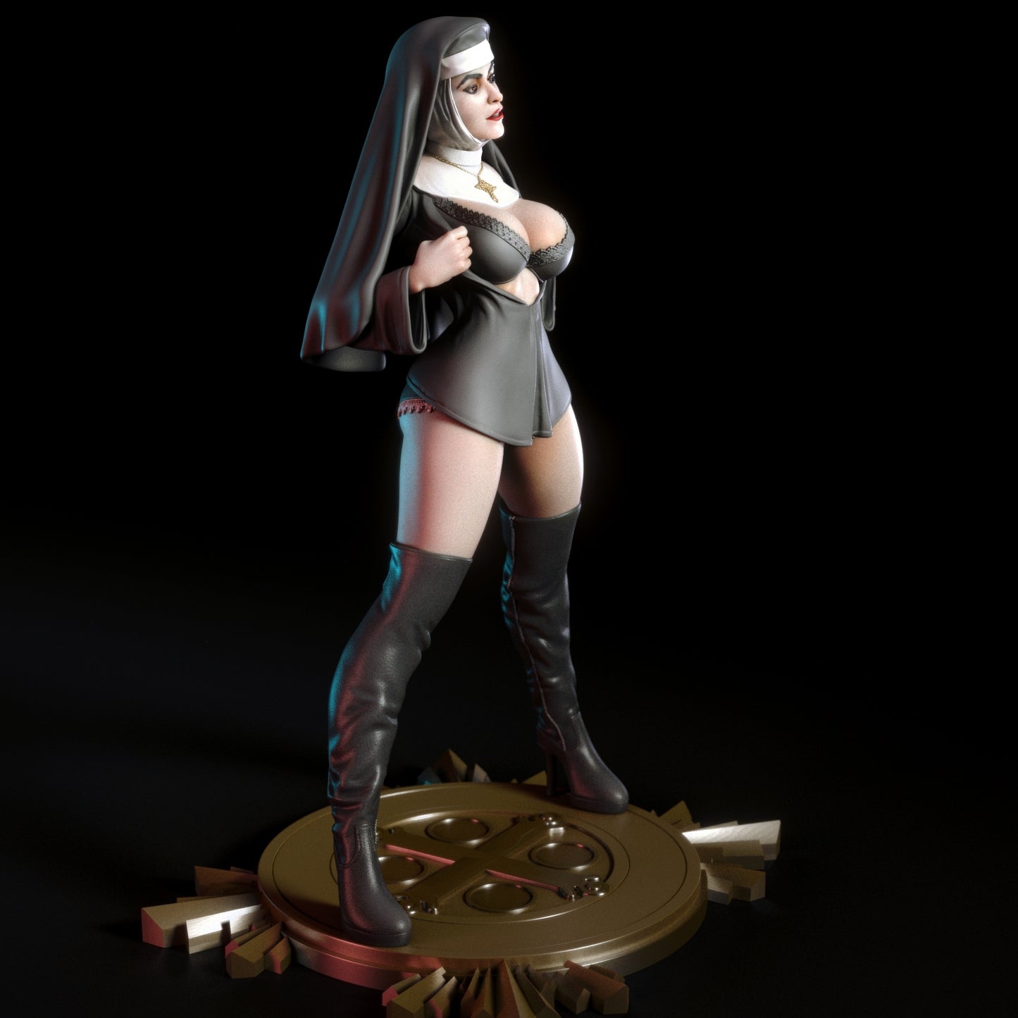 Naughty Nun 3D Resin Figurine Model Kit