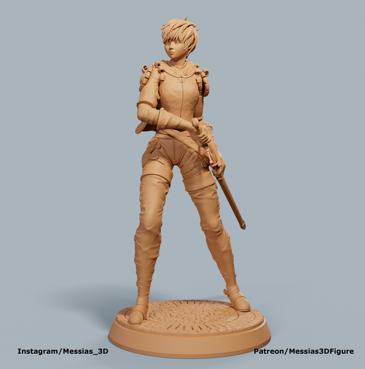 Commander Girl Adult 3D Resin Figurine Model Kit