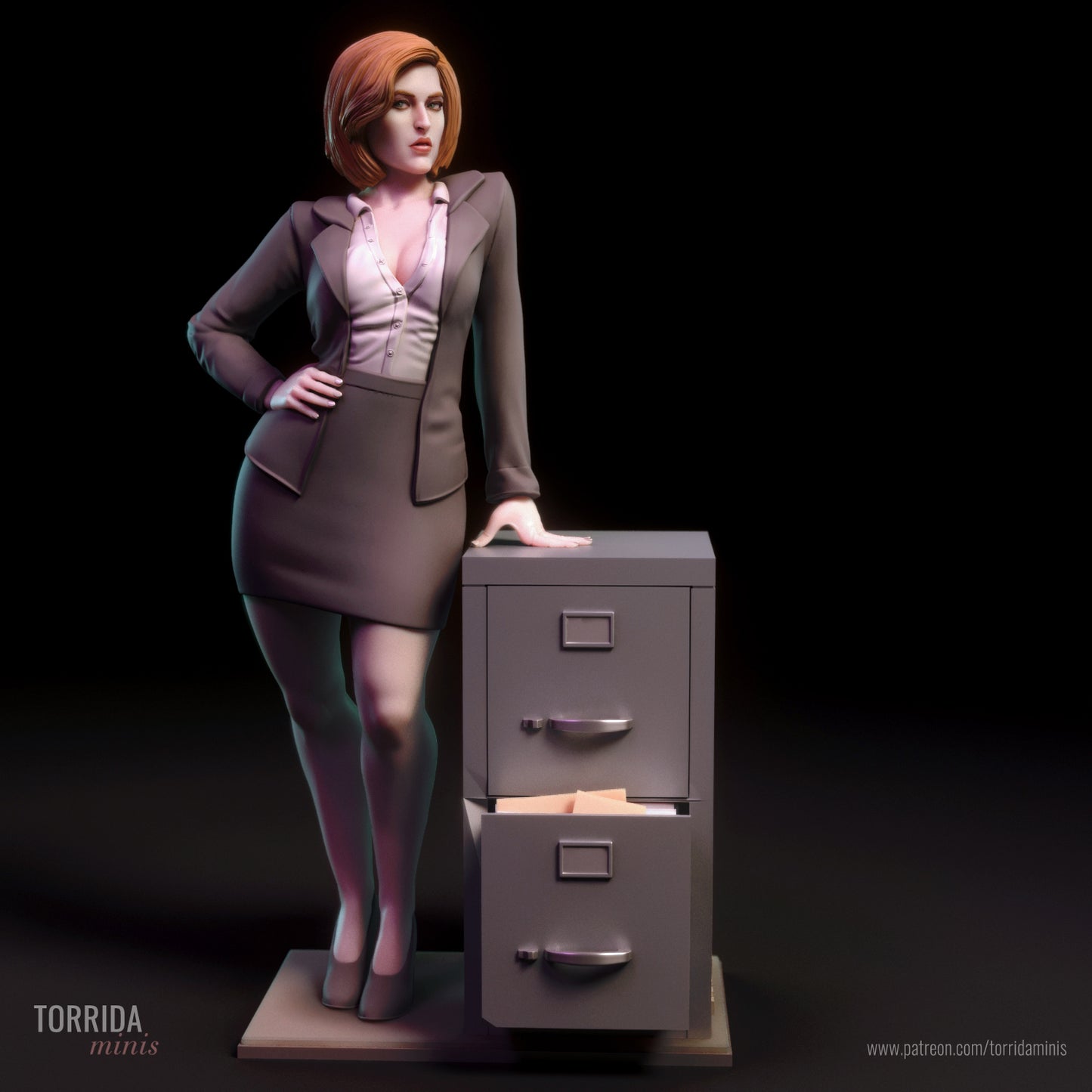 FBI Agent Adult Pinup 3D Printed Figurine Model Kit