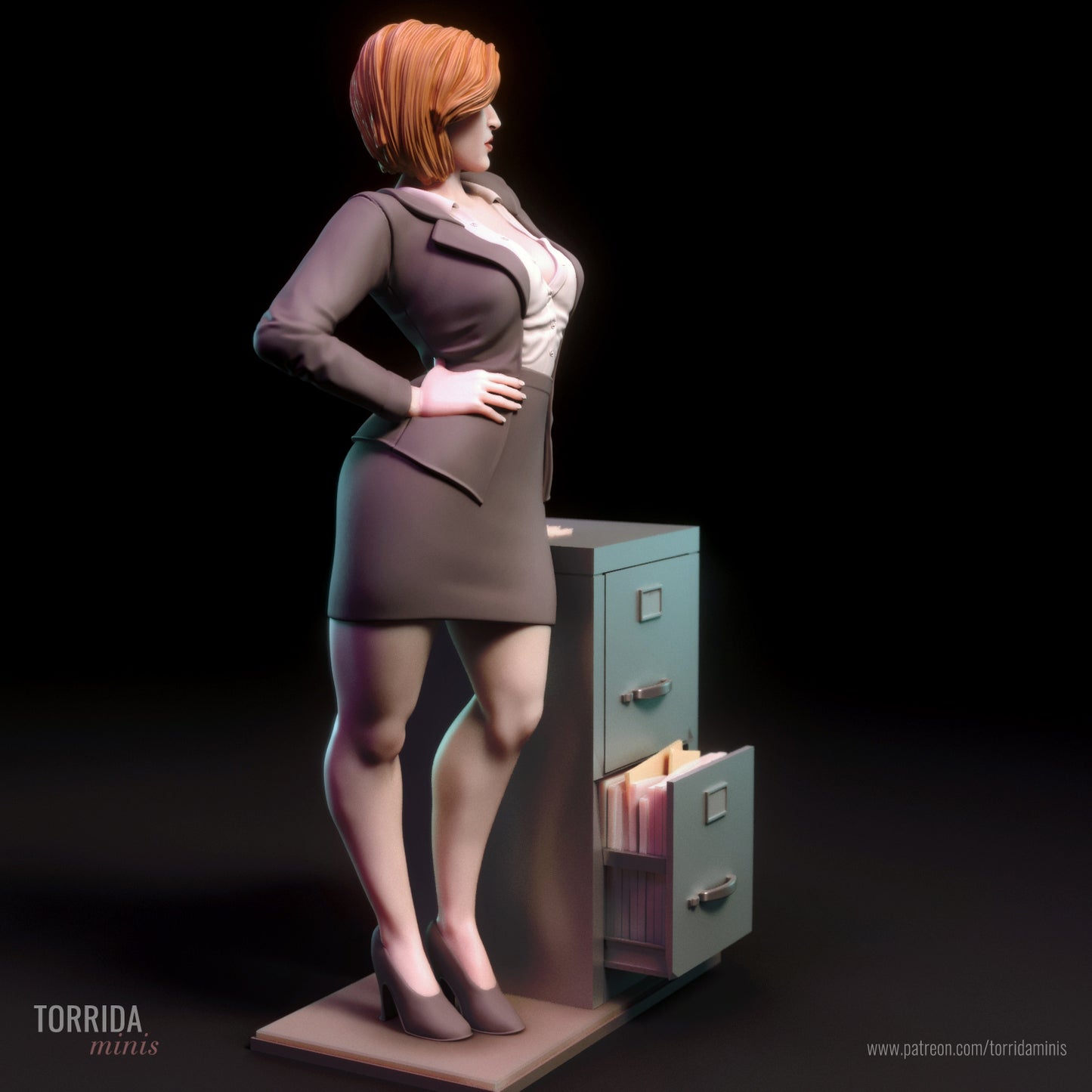 FBI Agent Adult Pinup 3D Printed Figurine Model Kit