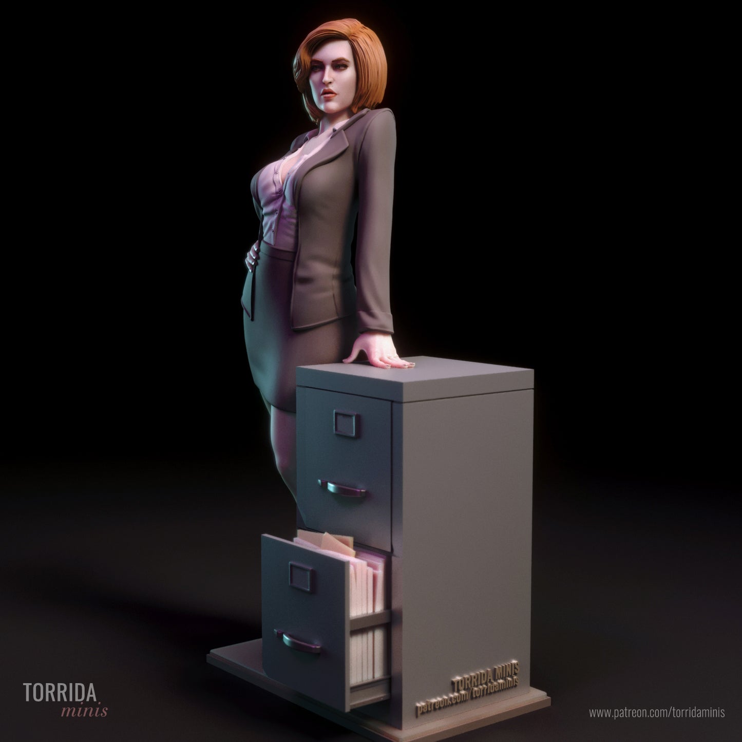 FBI Agent Adult Pinup 3D Printed Figurine Model Kit