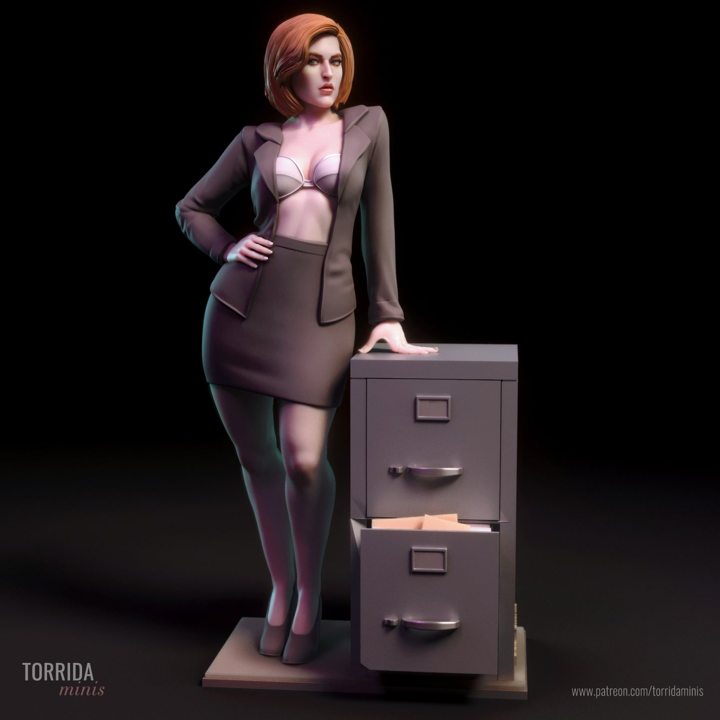 FBI Agent Adult Pinup 3D Printed Figurine Model Kit