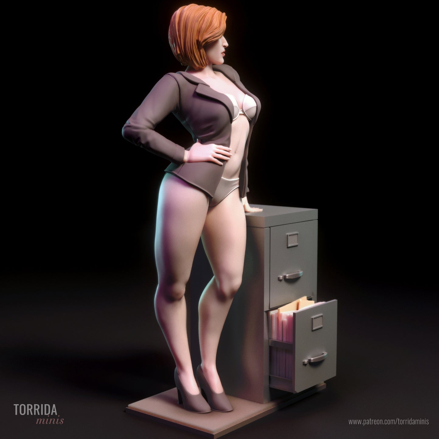 FBI Agent Adult Pinup 3D Printed Figurine Model Kit