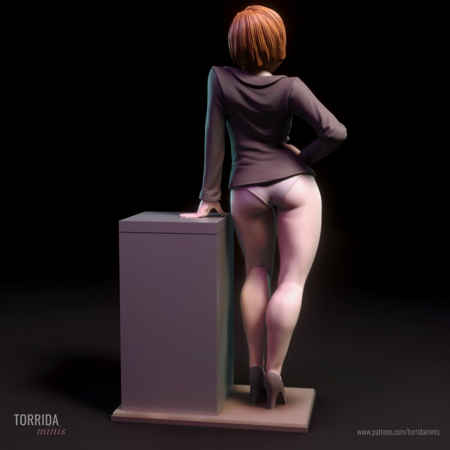 FBI Agent Adult Pinup 3D Printed Figurine Model Kit