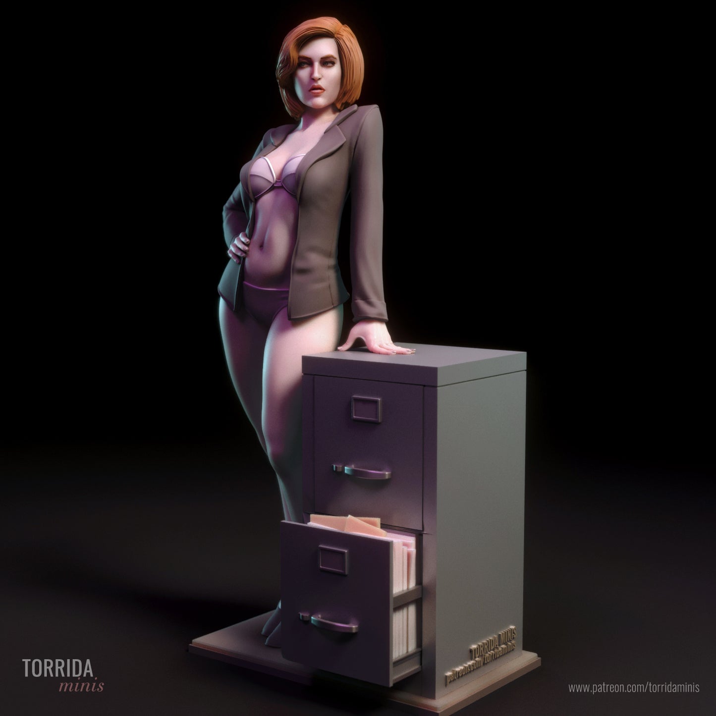 FBI Agent Adult Pinup 3D Printed Figurine Model Kit