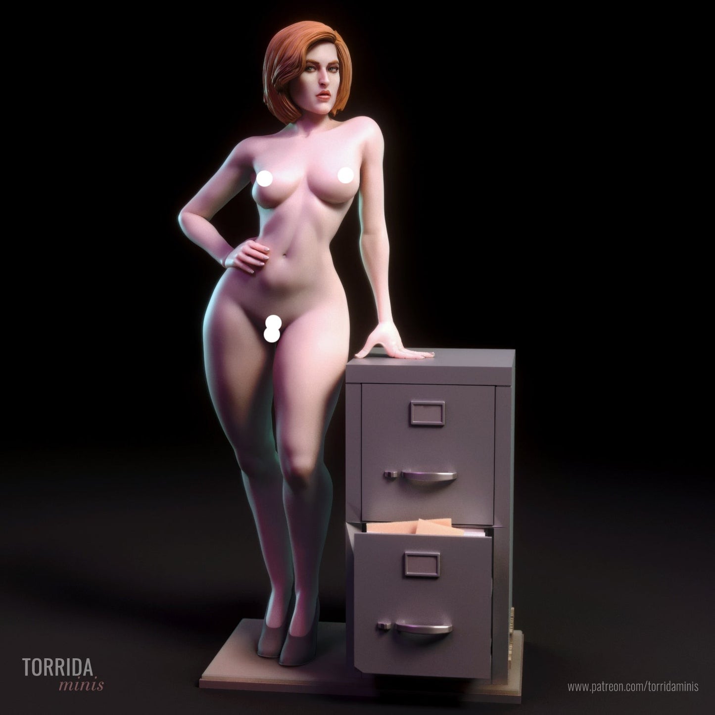 FBI Agent Adult Pinup 3D Printed Figurine Model Kit