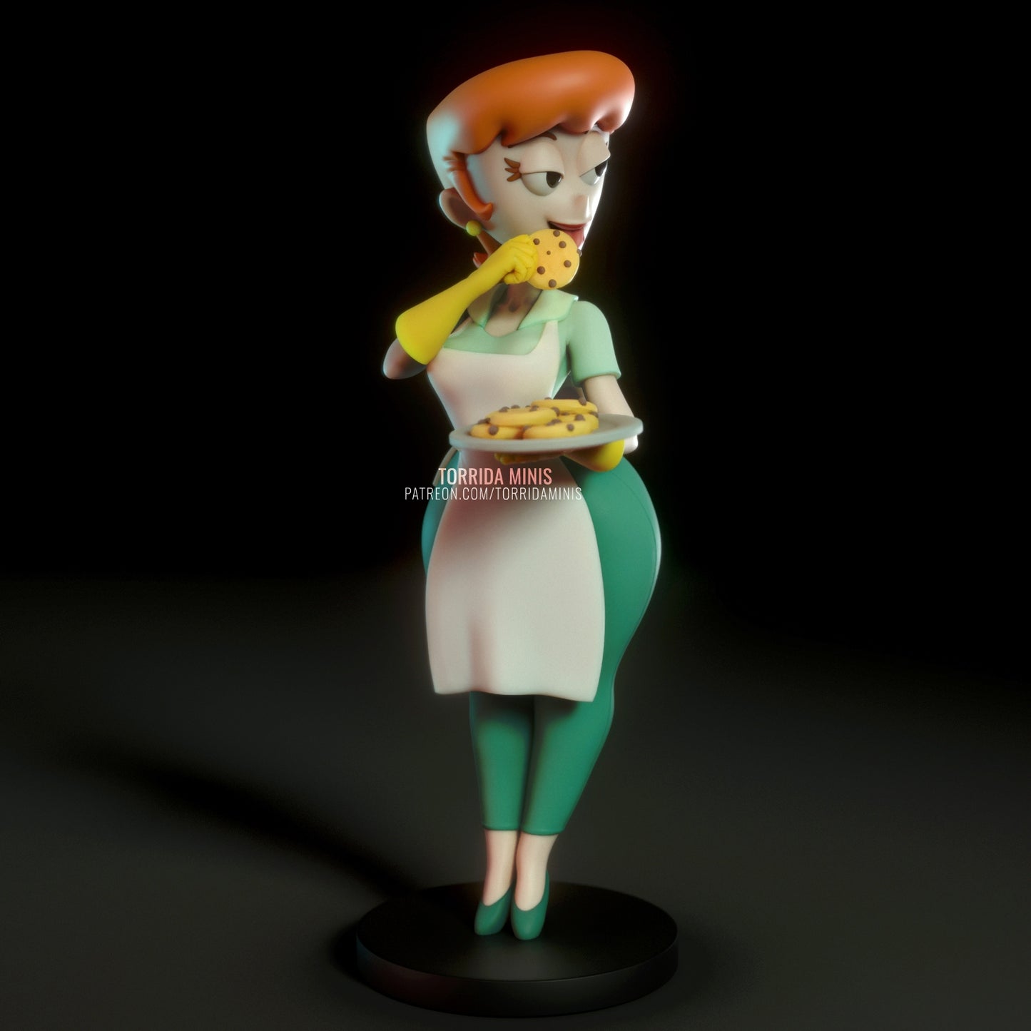 Cooking Nerd Mom 3d Resin Figurine kit.