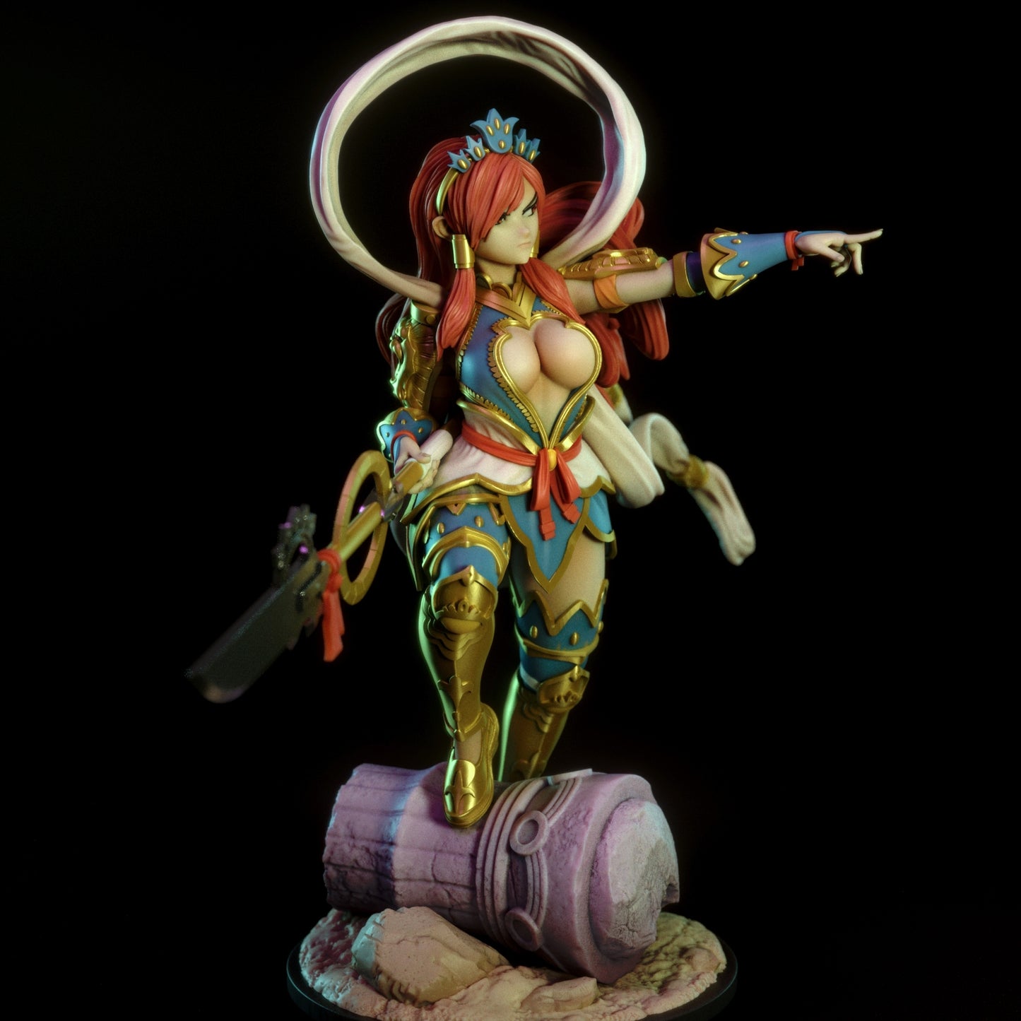 Scarlet Warrior in Armor Adult 3D Resin Figurine Model Kit