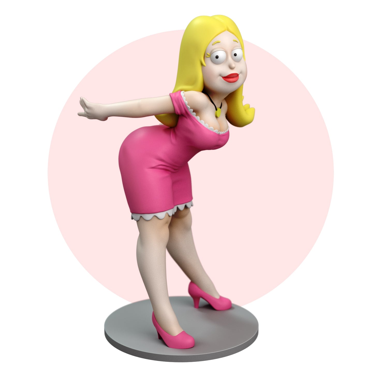 Sexy Blonde Mom Adult 3D Resin Figurine Model Kit