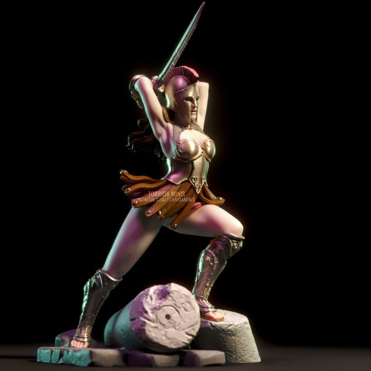 Spartan Warrior Pinup 3D Resin Figurine Kits