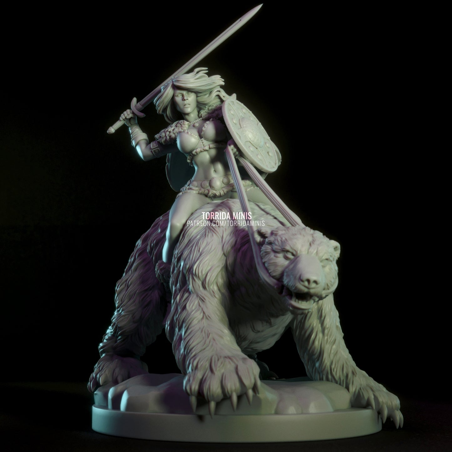 Hilde Warrior Adult 3D Resin Figurine Model Kit