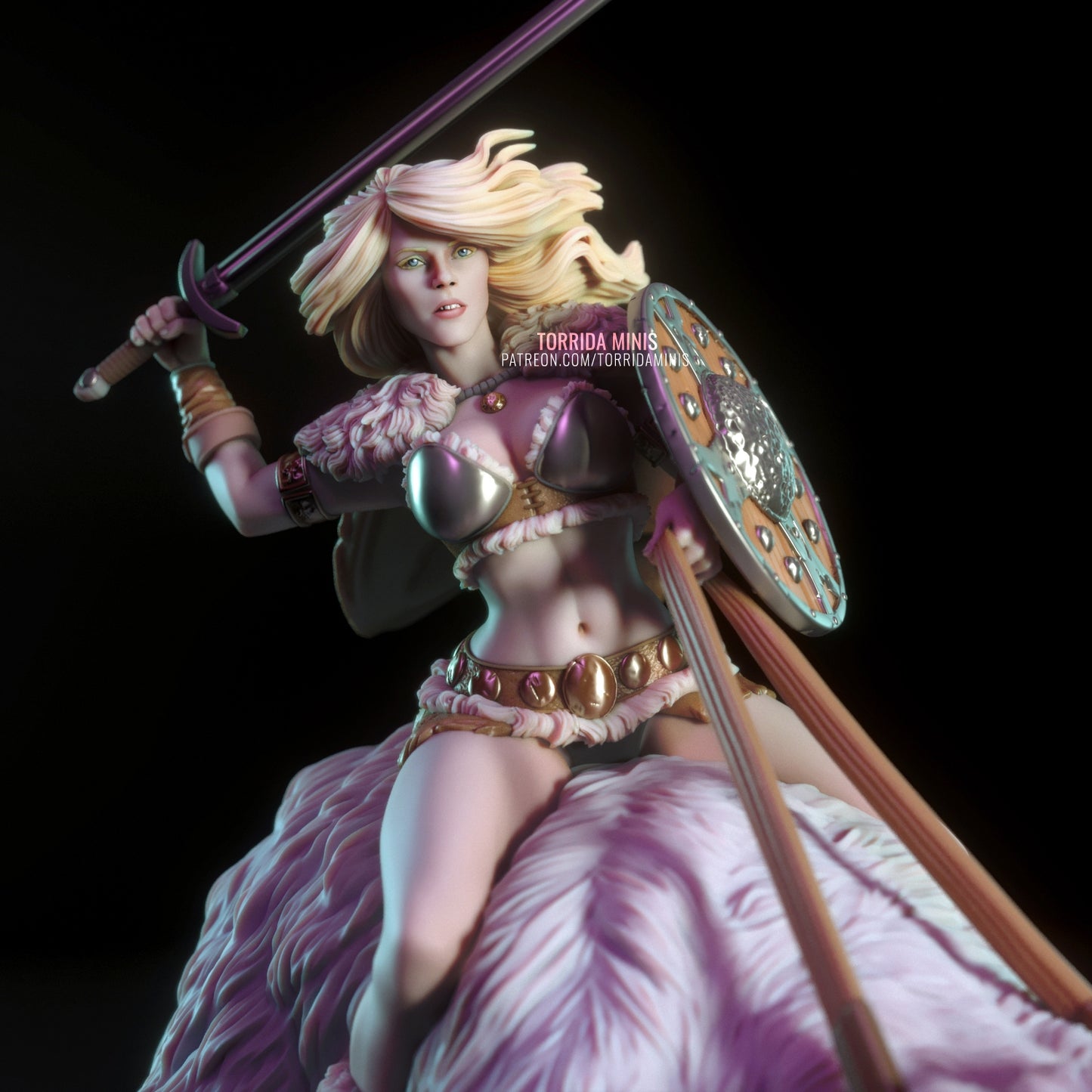 Hilde Warrior Adult 3D Resin Figurine Model Kit