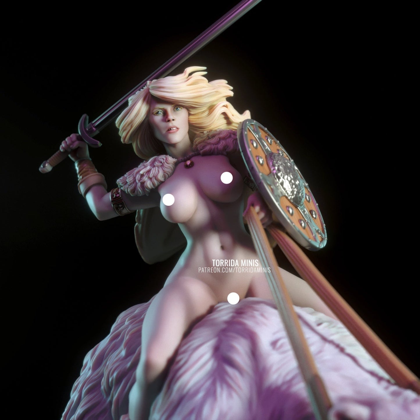 Hilde Warrior Adult 3D Resin Figurine Model Kit