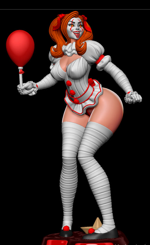 Clown Pinup 3D printed Figurine Model Kit