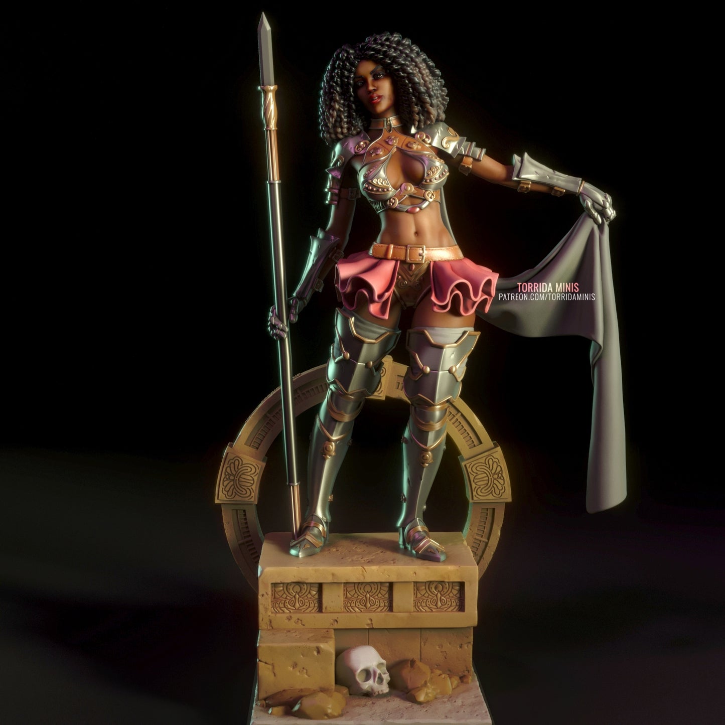 Warrior Iza Adult 3D Resin Figurine Model Kit