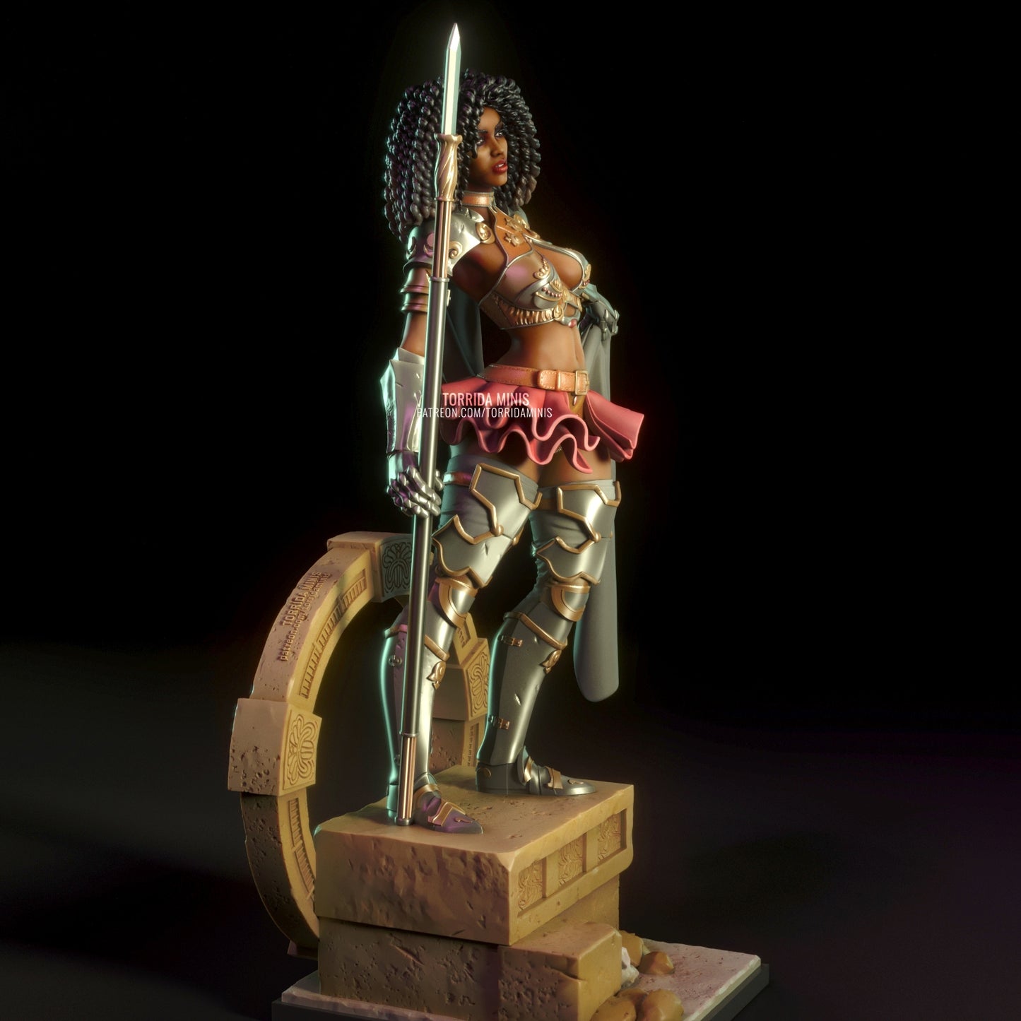 Warrior Iza Adult 3D Resin Figurine Model Kit