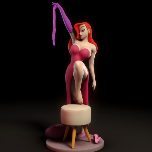 Stripping Singer 3D Model Figurine Kit