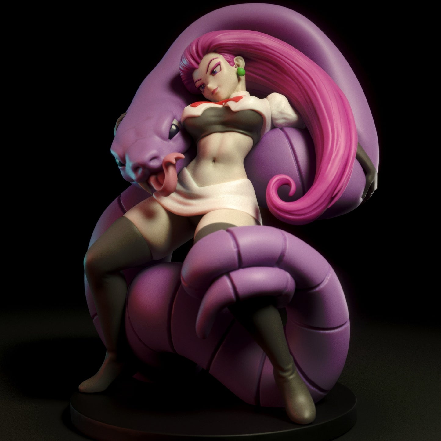 Snake Trainer 3D Resin Figurine Model Kit