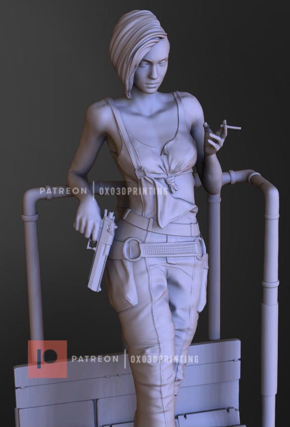 Cyberpunk Girl Pinup 3D Figurine Model Kit