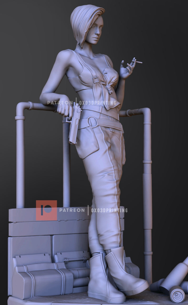 Cyberpunk Girl Pinup 3D Figurine Model Kit