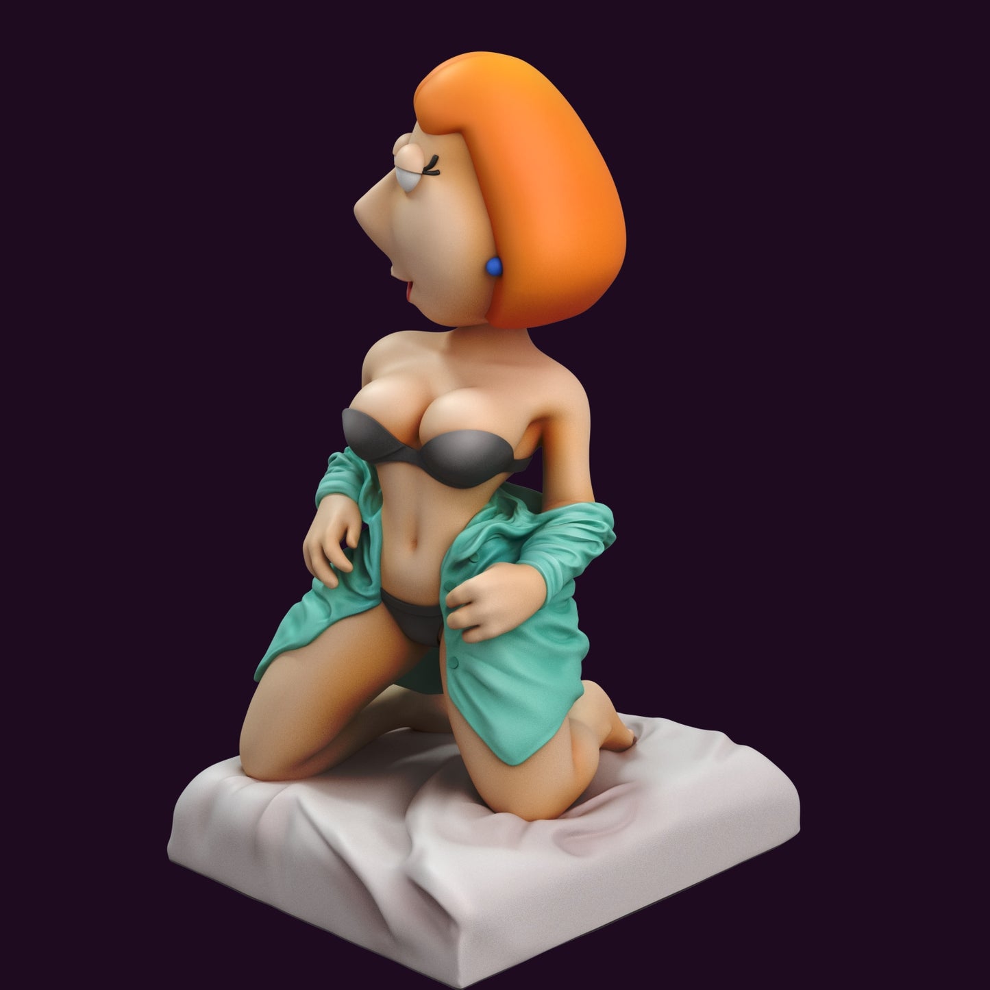 Nighttime Mom in Lingerie Pinup 3D Resin Figurine Model Kit