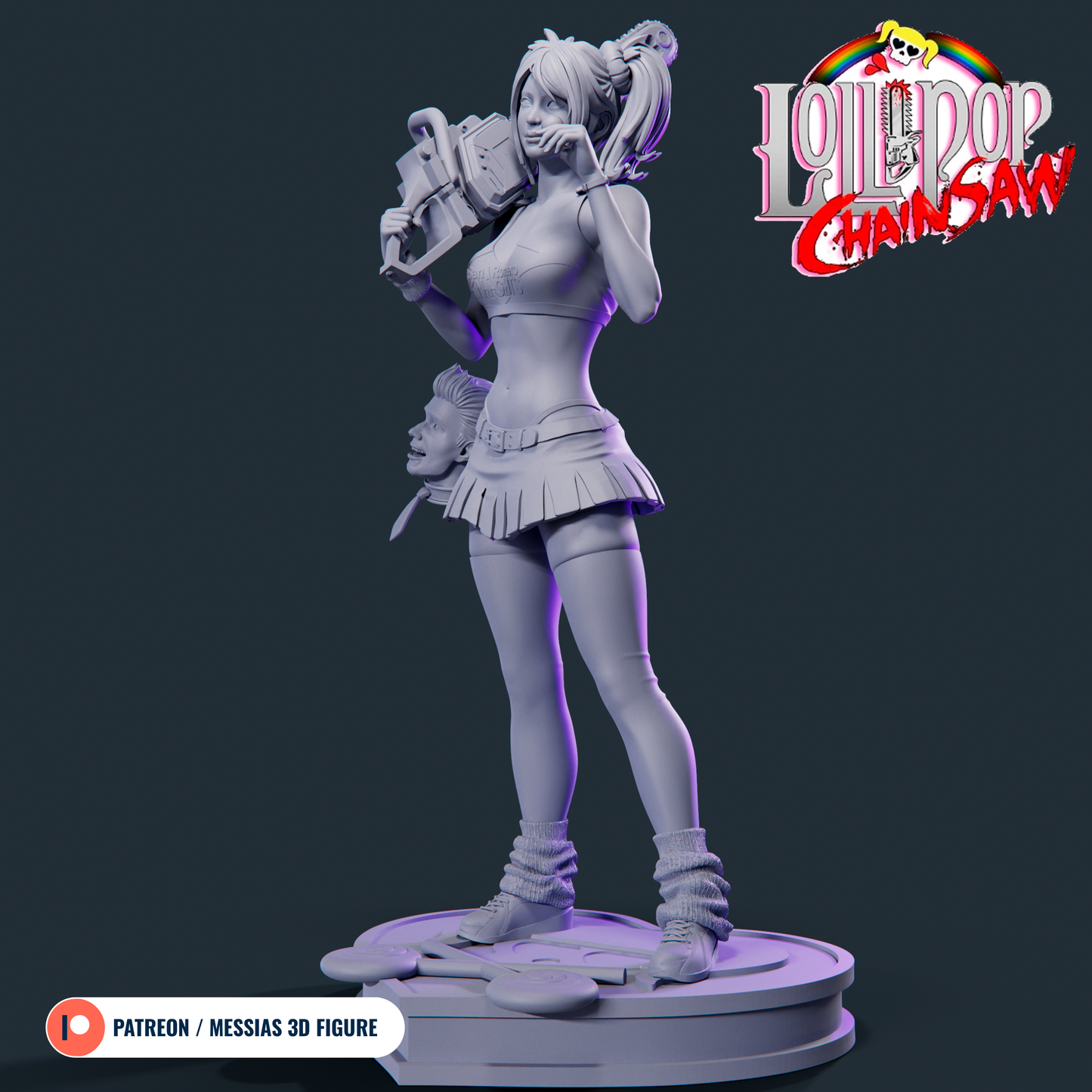 Chainsaw Cheerleader 3D Resin Figurine Model Kit