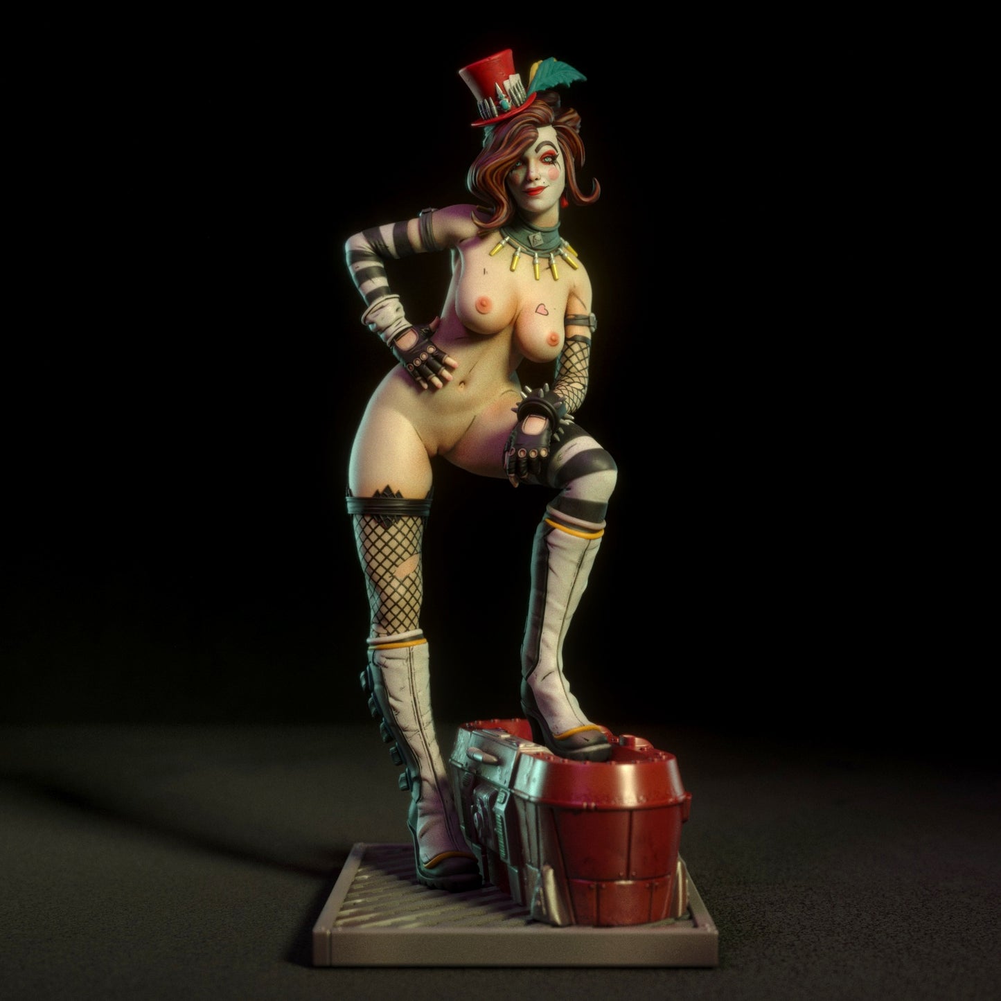 Gun Girl Pinup 3D Resin Figurine Kit