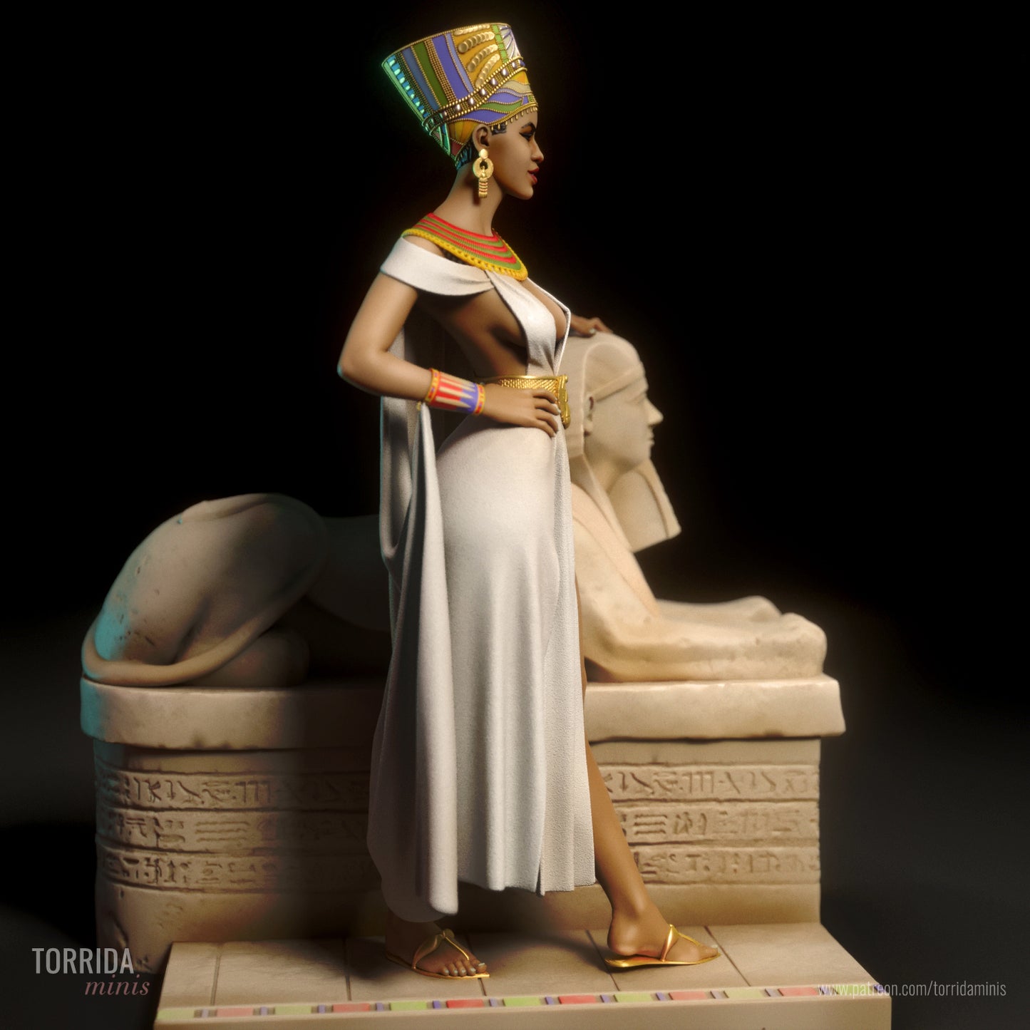 Nefertiti Queen of Egypt 3D Resin Figurine Model Kit