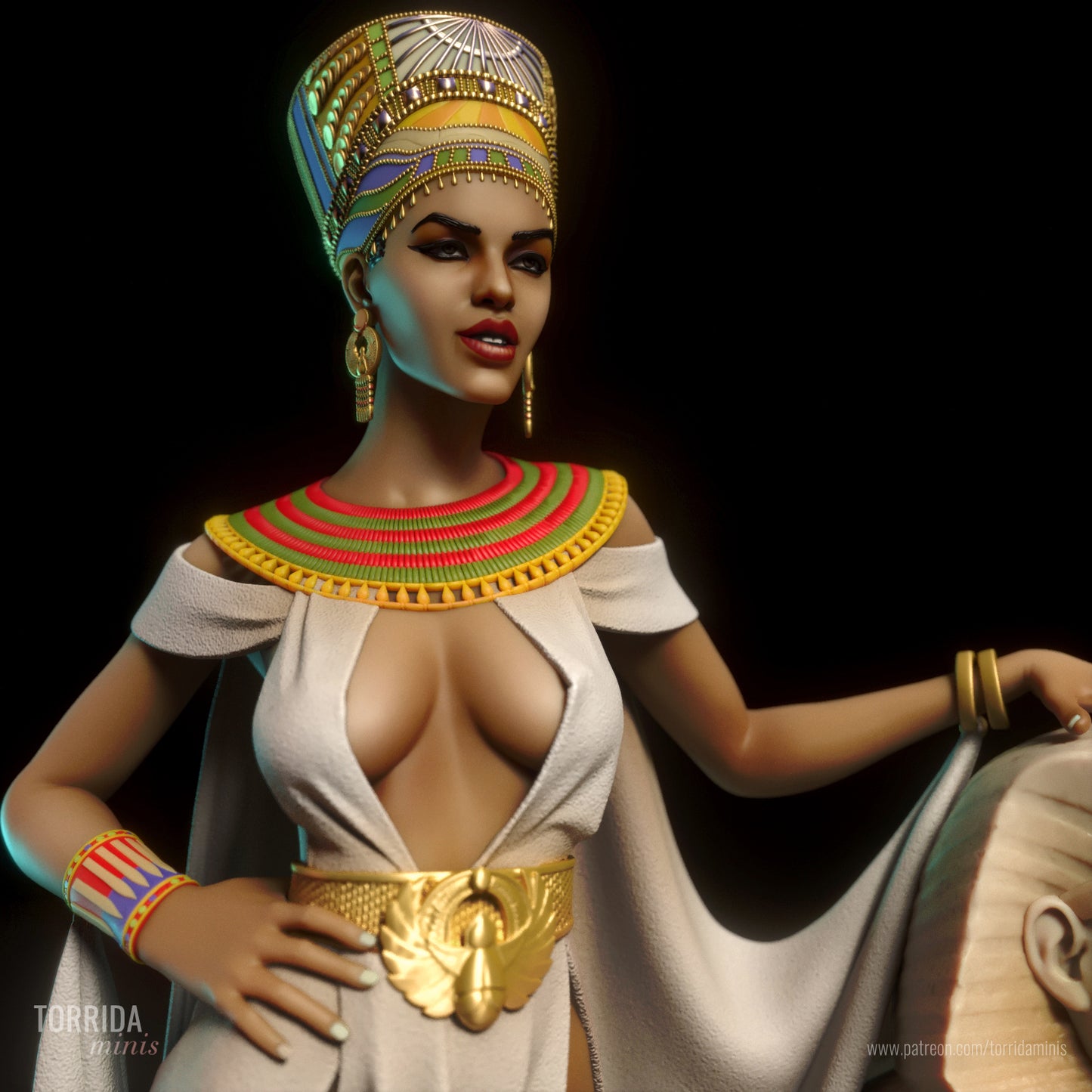 Nefertiti Queen of Egypt 3D Resin Figurine Model Kit