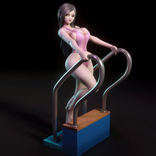 Sexy Swimmer Pinup 3D Resin Figurine Model Kit