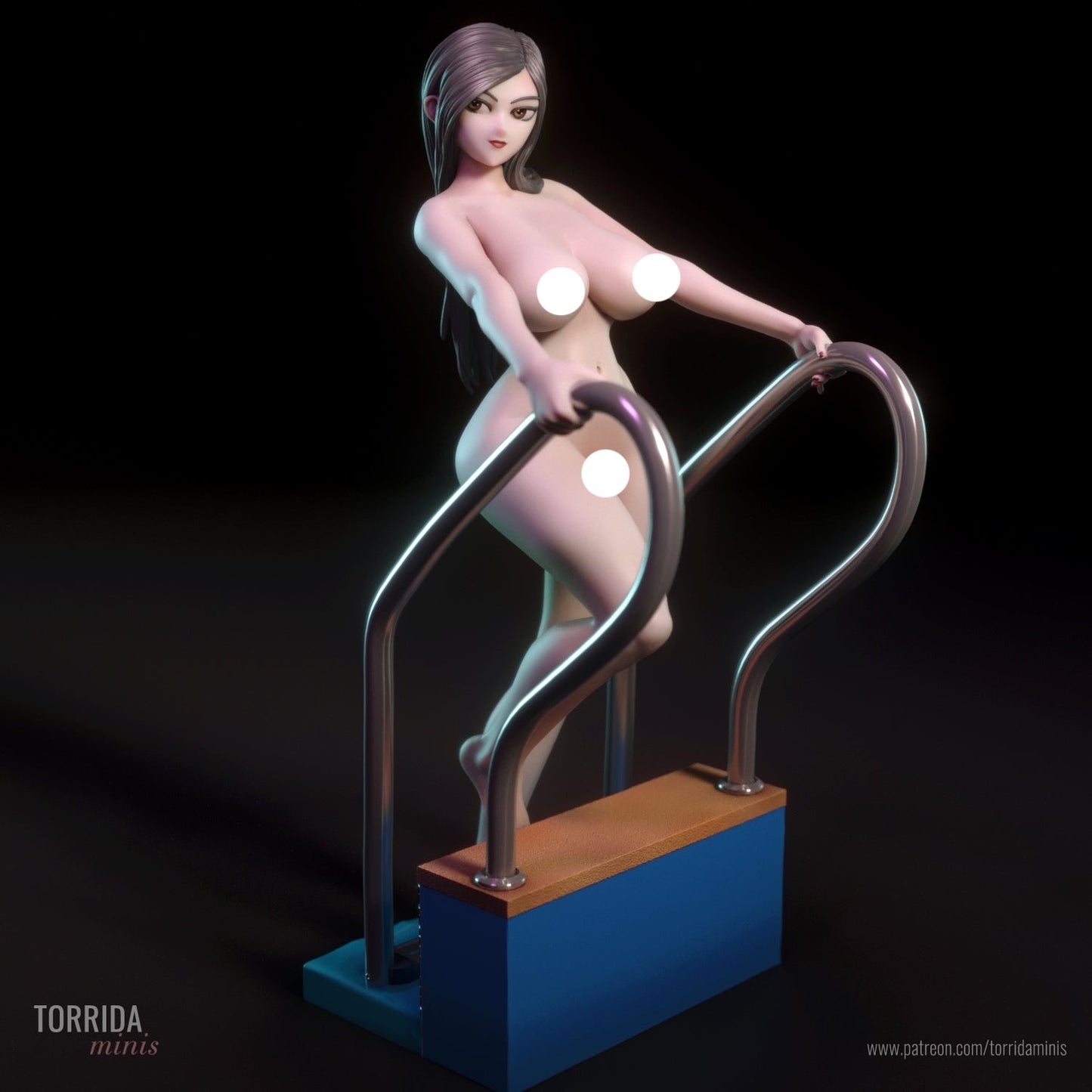 Sexy Swimmer Pinup 3D Resin Figurine Model Kit