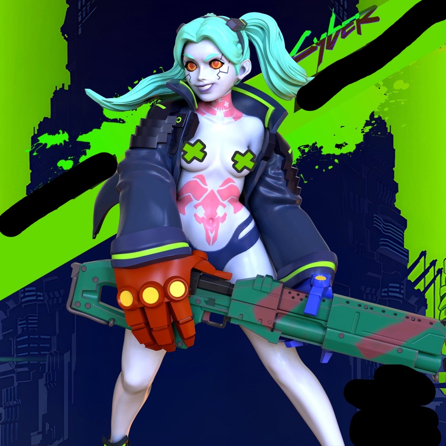 Sexy Edgerunner #2 Adult 3D Resin Figurine Model Kit