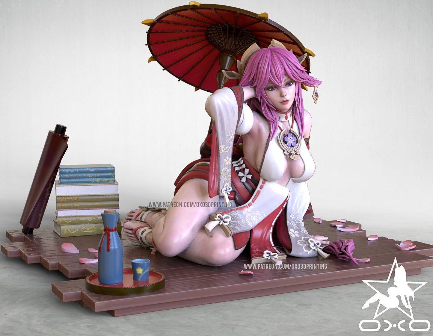 Sexy Fox Lady Pinup 3D Resin Figurine Model Kit