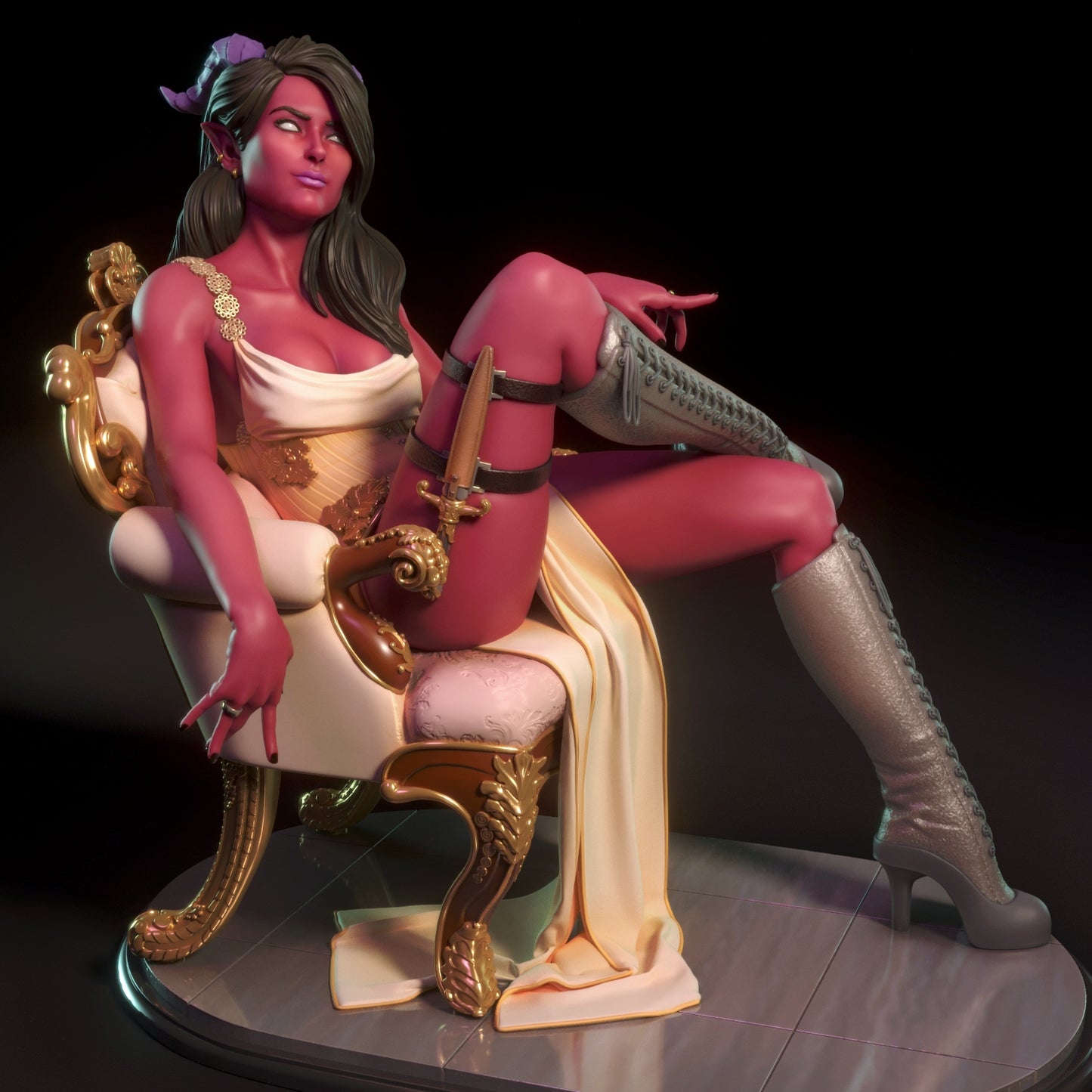 Red Succubus Adult 3D Resin Figurine Model Kit