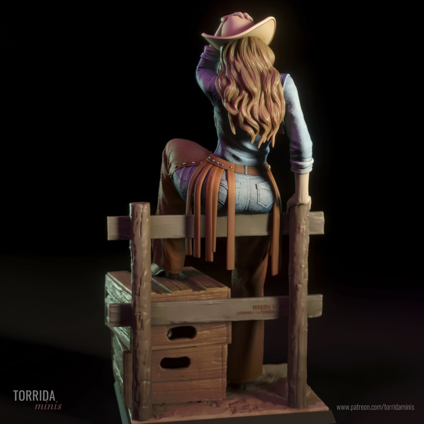 Cowgirl "Pam" 3D Resin Figurine Model Kit