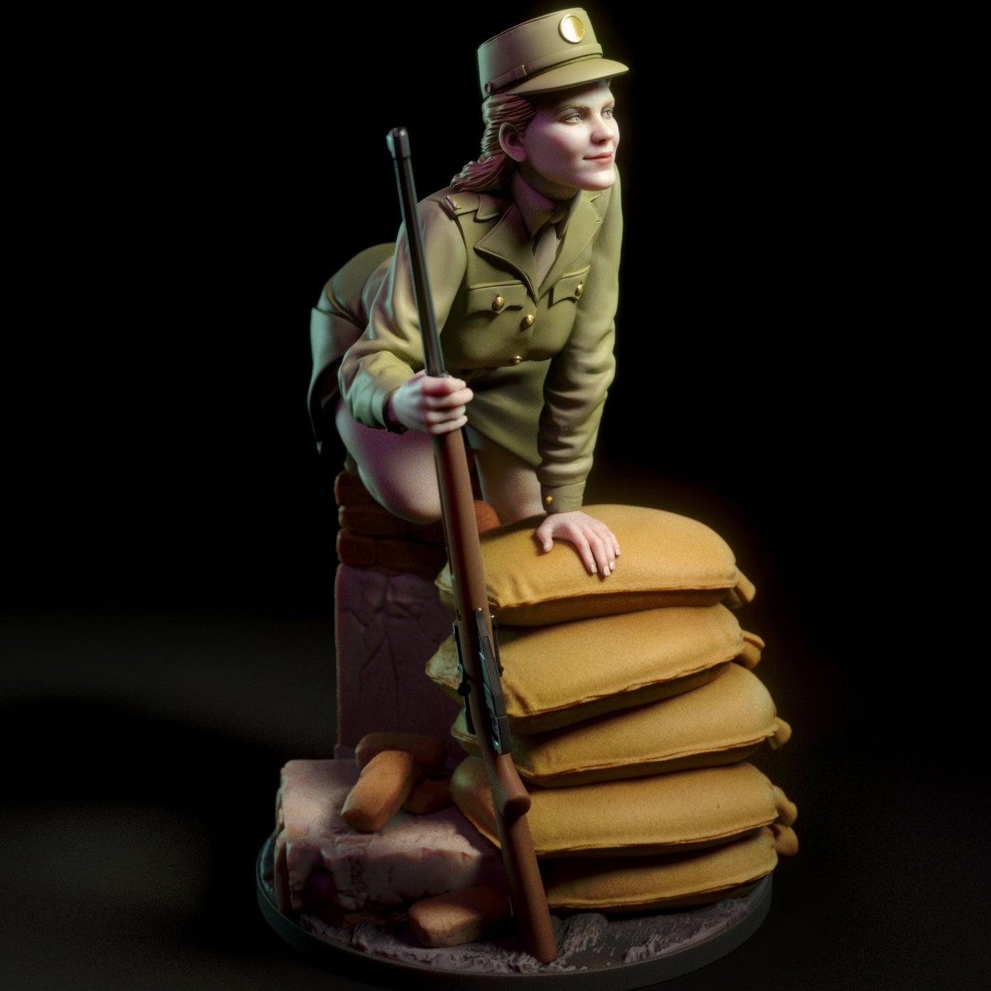 War Soldier Adult Pinup 3D Resin Figurine Model Kit