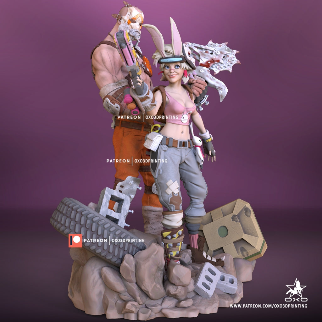 Small Demolition Girl 3D Resin Figurine Model Kit