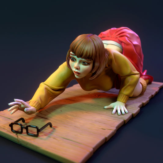 Nerdy Girl 3D Resin Figurine Model Kit