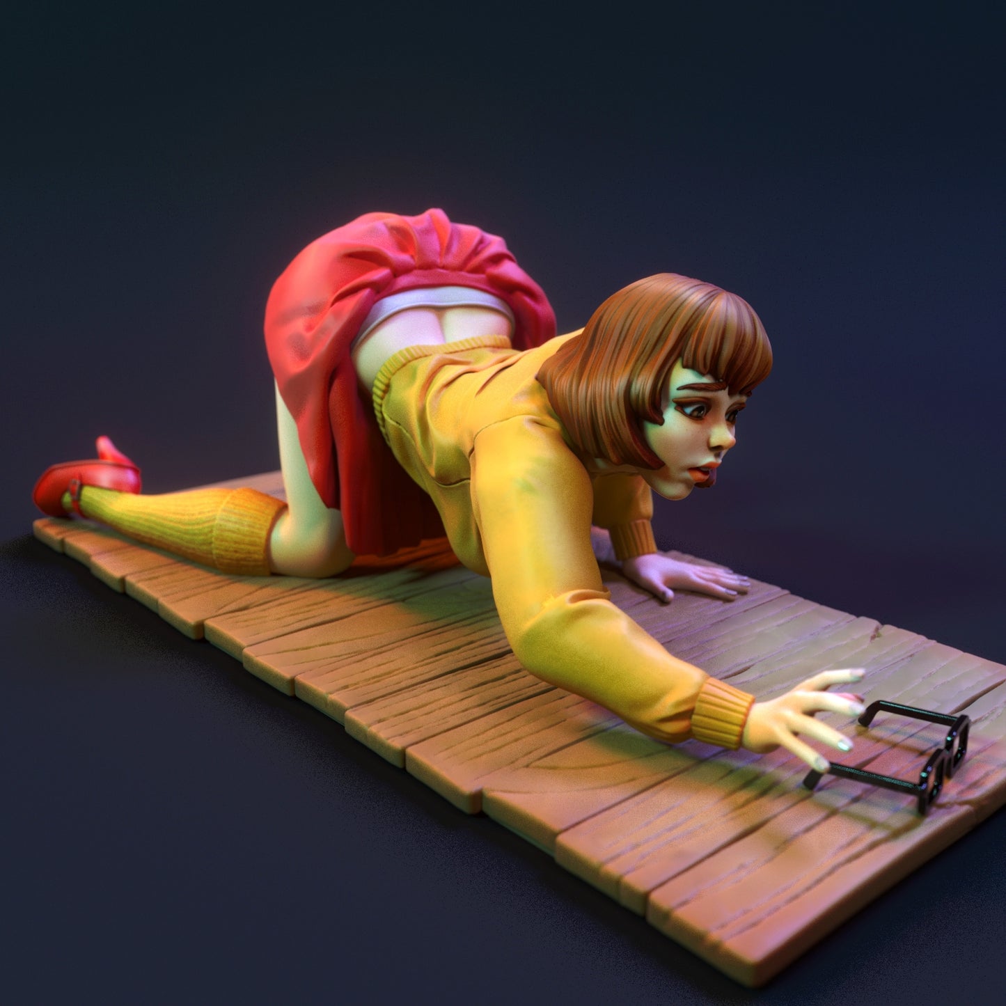 Nerdy Girl 3D Resin Figurine Model Kit