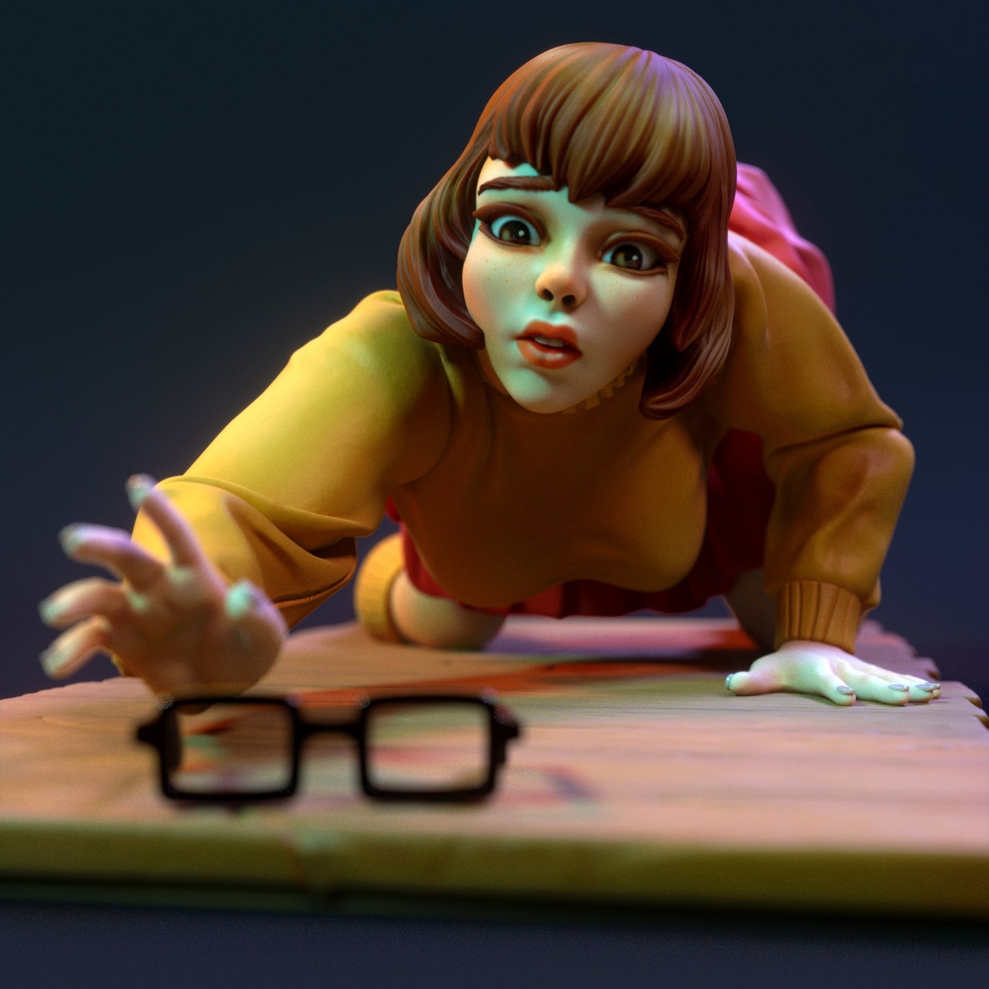 Nerdy Girl 3D Resin Figurine Model Kit