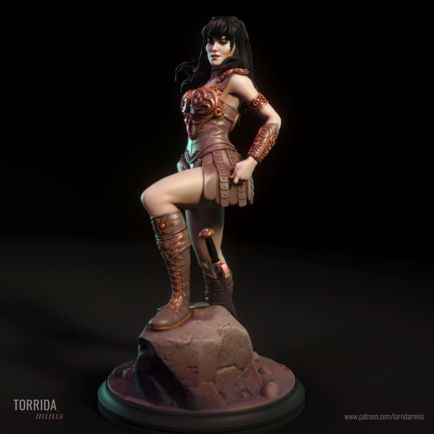 Warrior Princess Adult 3D Printed Figurine Model Kit