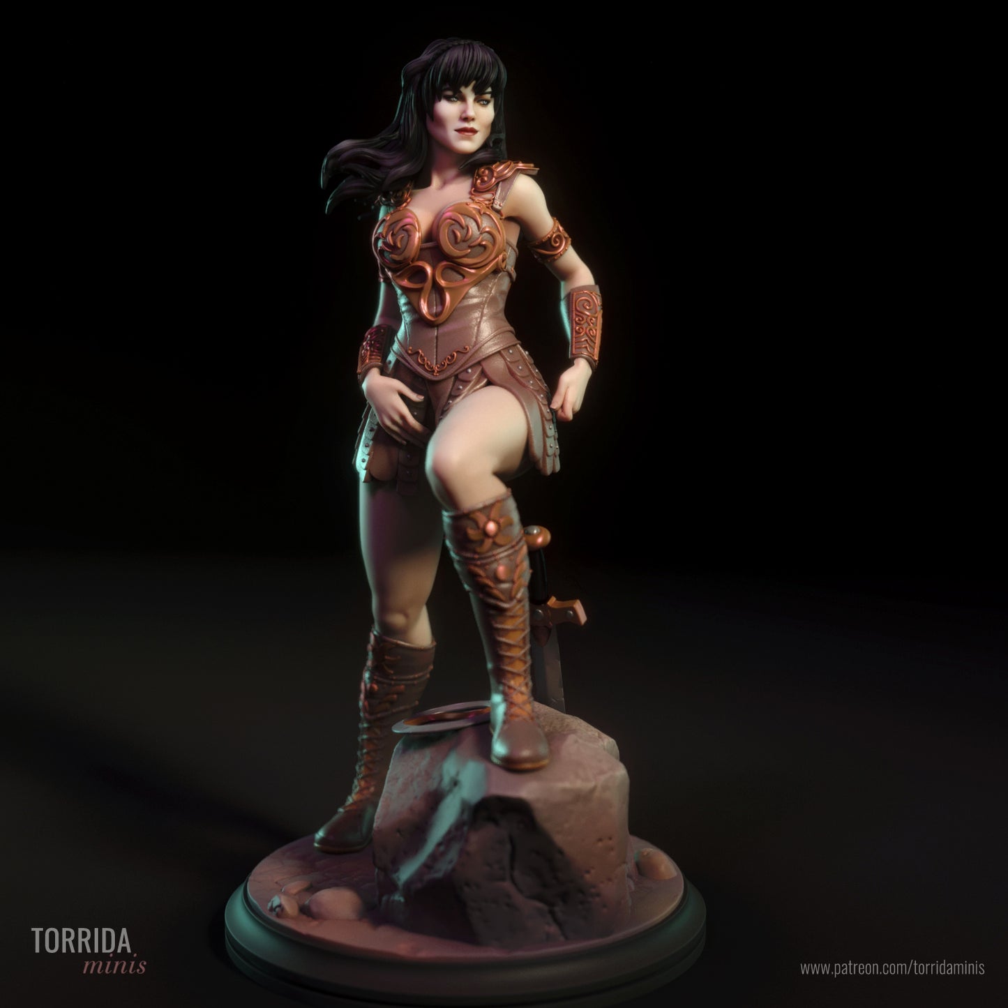 Warrior Princess Adult 3D Printed Figurine Model Kit