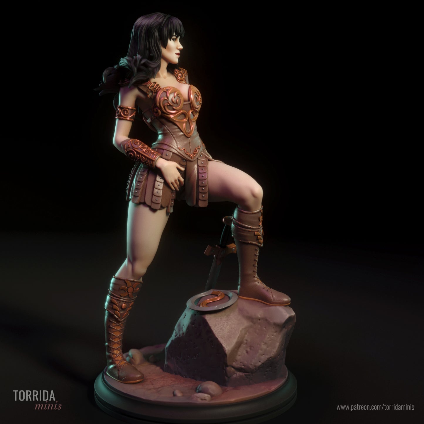 Warrior Princess Adult 3D Printed Figurine Model Kit