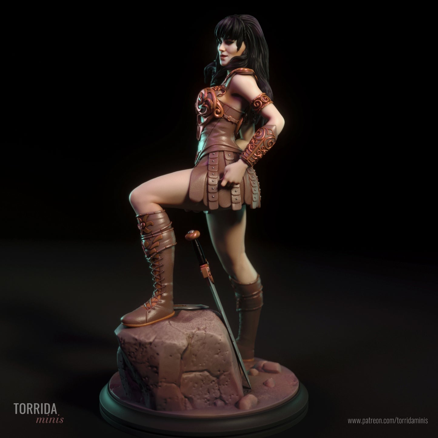 Warrior Princess Adult 3D Printed Figurine Model Kit