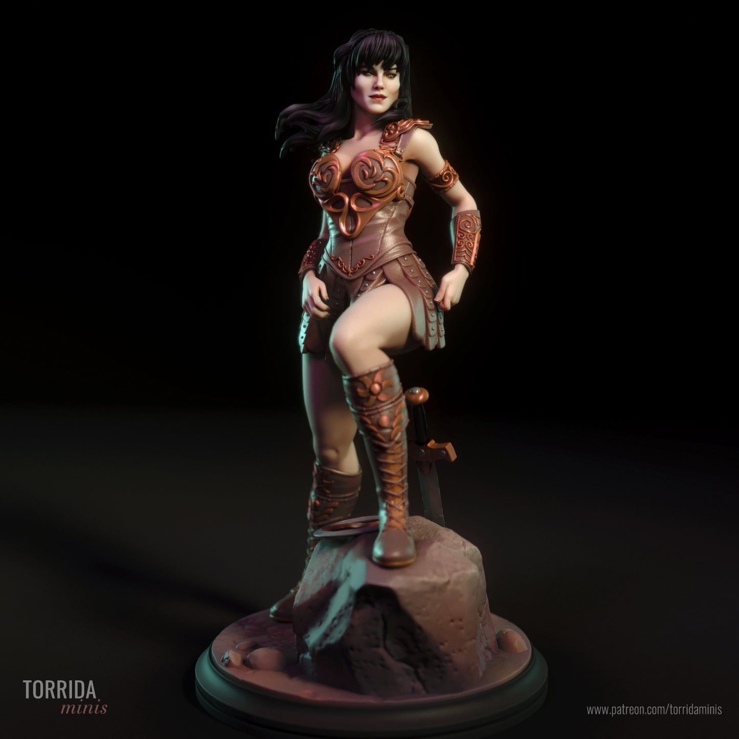 Warrior Princess Adult 3D Printed Figurine Model Kit