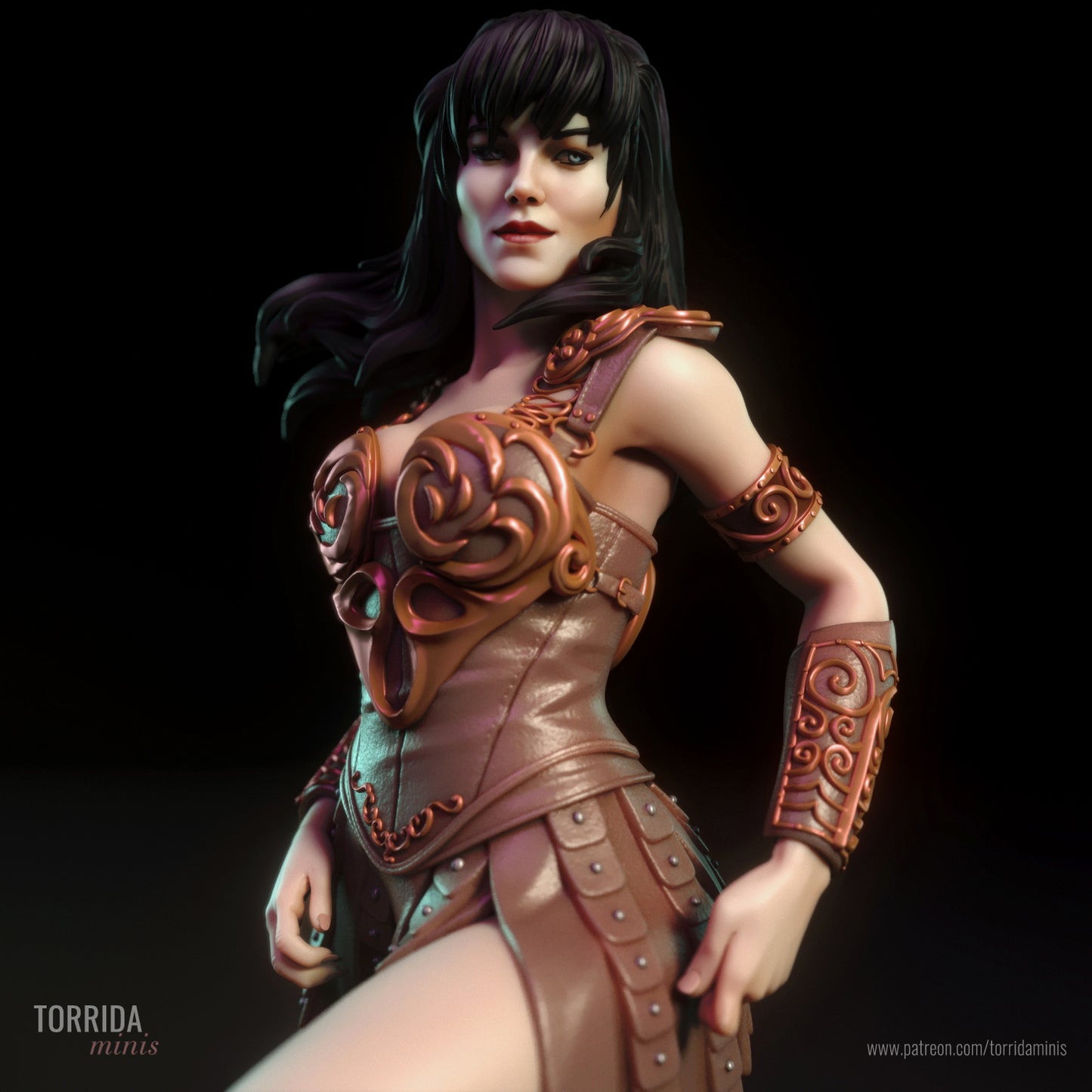 Warrior Princess Adult 3D Printed Figurine Model Kit