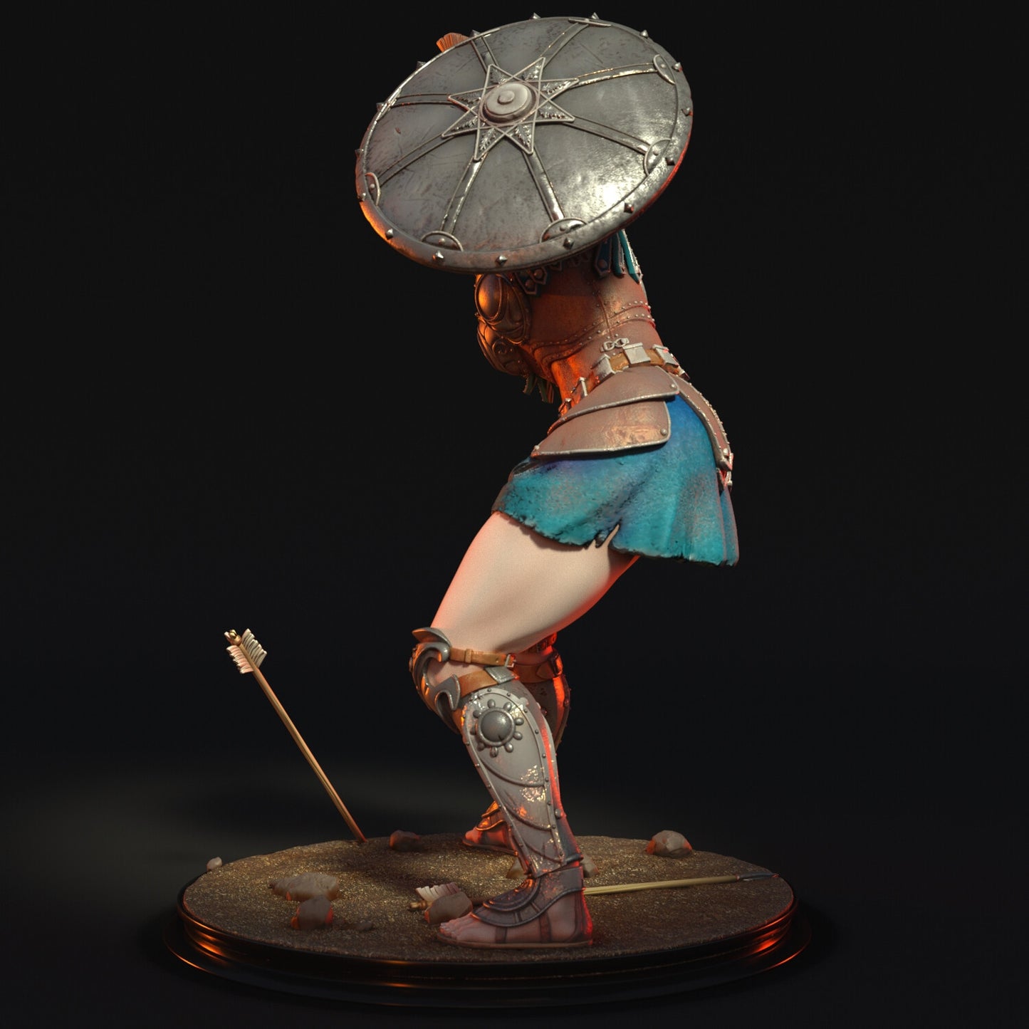 Greek Warrior 3D Resin Figurine Model Kit