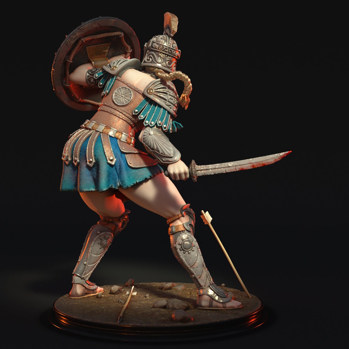 Greek Warrior 3D Resin Figurine Model Kit