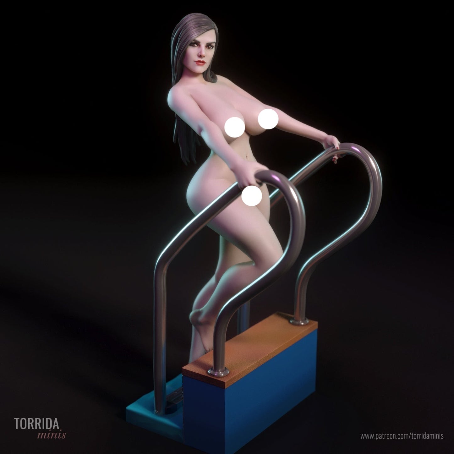 Sexy Swimmer Pinup 3D Resin Figurine Model Kit